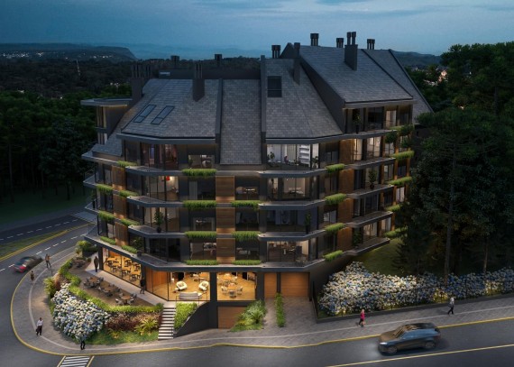 Apartamento, no bairro Centro em Gramado