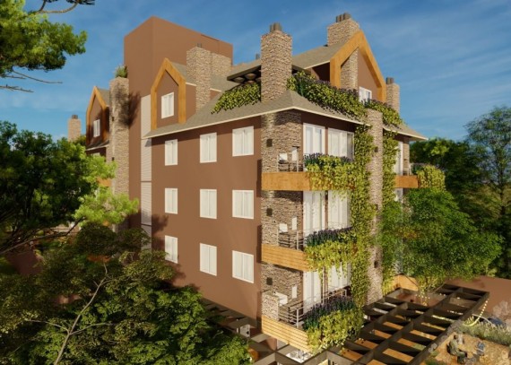 Apartamento, no bairro Centro em Canela